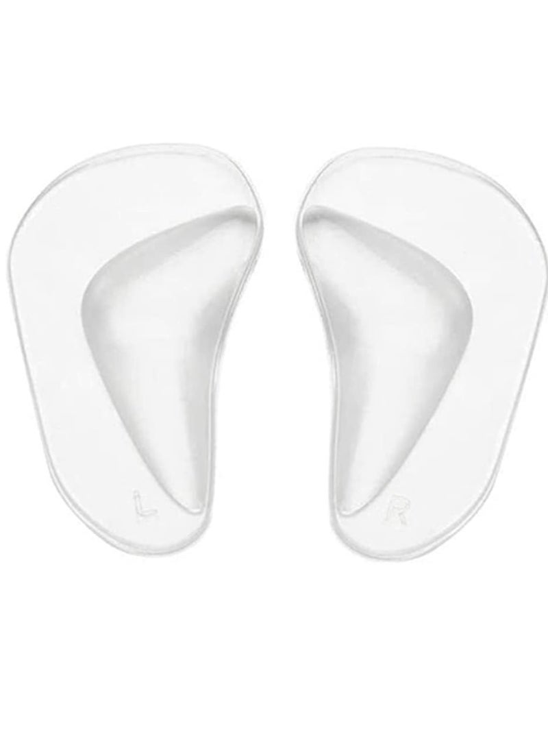 Oasisgalore 2 Pairs Clear Gel Arch Support Insoles - Orthotic Inserts for Plantar Fasciitis, Women, Men. - Image 1