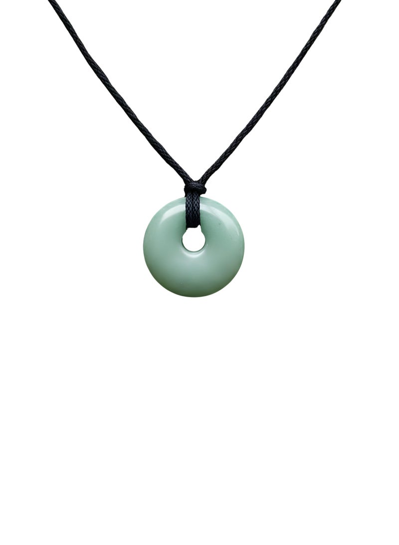 British Fossils Donut Pendant 6Mm Aventurine Necklace - Image 1