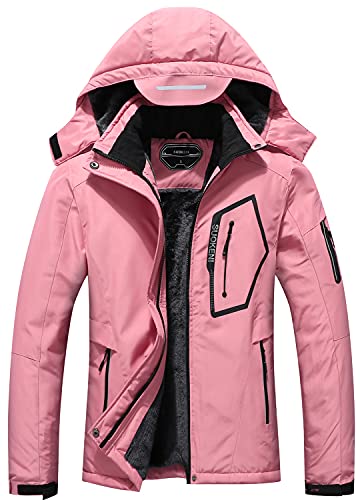 SUOKENI Women's Waterproof Warm Winter Snow Coat Hooded Raincoat Ski Snowboarding Jacket - Image 1