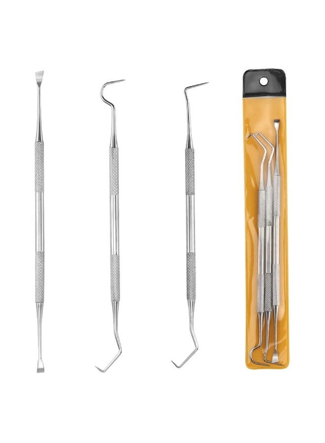 3 Pcs Pet Dental Cleaning Kit Stainless Steel Double Headed Tooth Scaler Tartar Remover Scraper for Dogs & Cats - Image 3