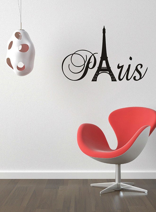 كياوكاي ملصق جداري رائع بأشكال حروف كلمة Paris أسود 32.5x49.5سم - Image 2