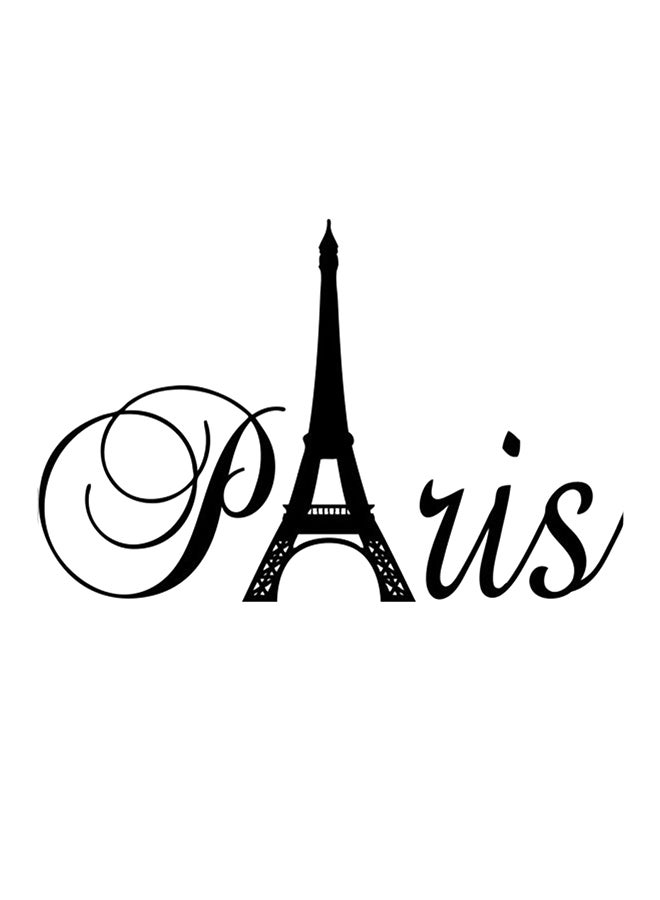 كياوكاي ملصق جداري رائع بأشكال حروف كلمة Paris أسود 32.5x49.5سم - Image 1