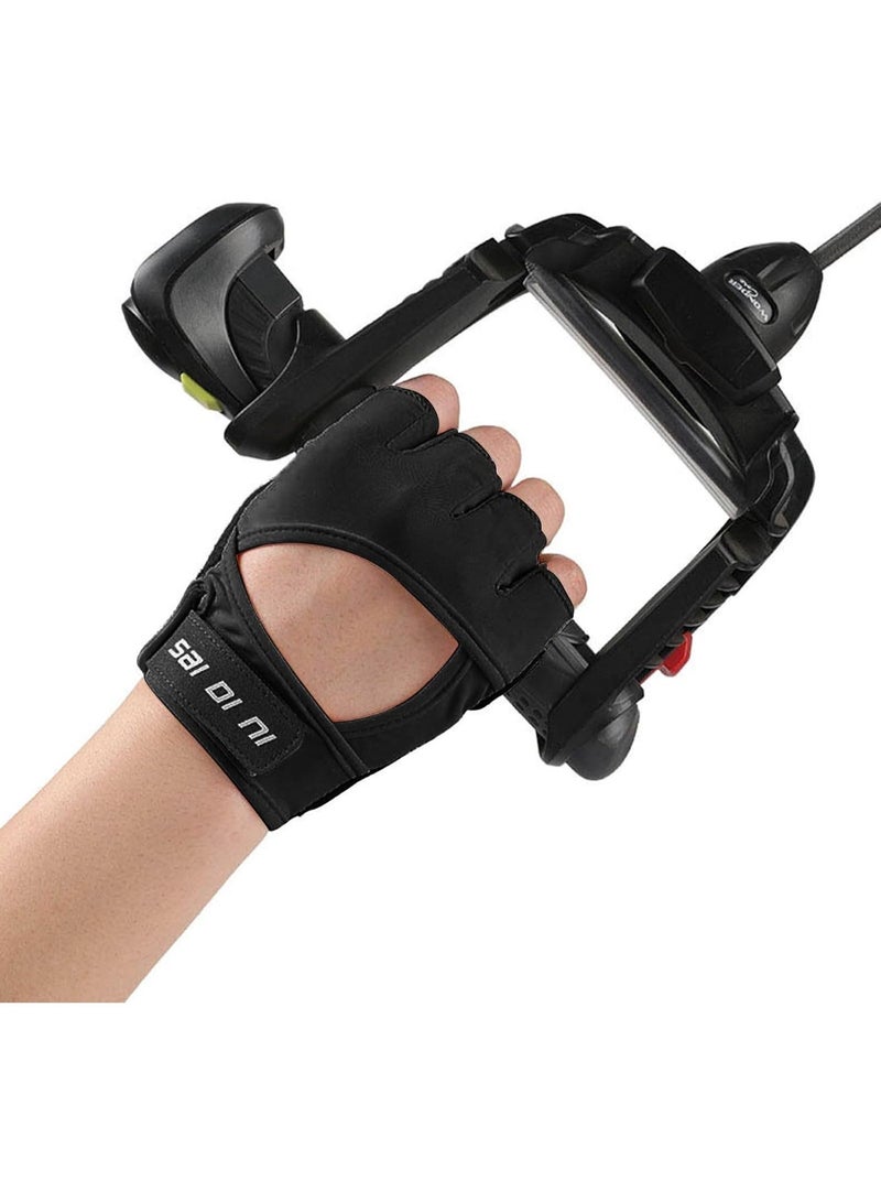 كيوومي قفازات رفع أثقال رياضية أسود مقاومة للانزلاق والتآكل مريحة وقابلة للتنفس للاستخدام اليومي والتمارين الخارجية - Image 5