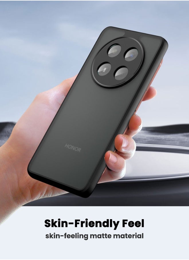 IPAKY Honor X9c case, [Four Corner Airbags][Anti Drop][Anti Fingerprint][Non Slip][No Yellowing] Slim Skin Friendly Frosted Case for Honor X9c 5G, Black  - Image 4