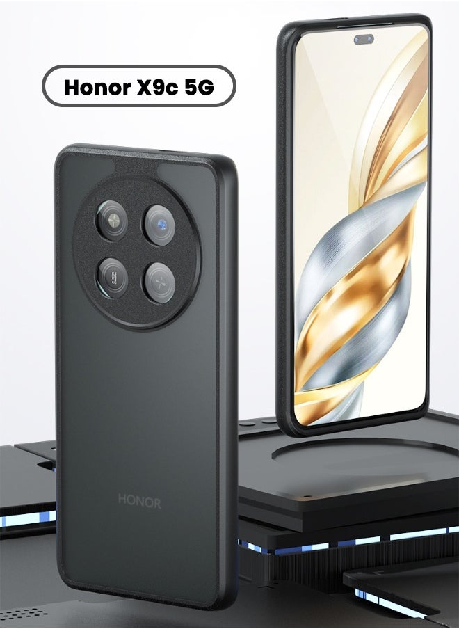 IPAKY Honor X9c case, [Four Corner Airbags][Anti Drop][Anti Fingerprint][Non Slip][No Yellowing] Slim Skin Friendly Frosted Case for Honor X9c 5G, Black  - Image 2