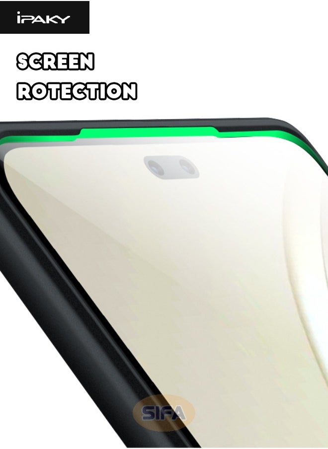 IPAKY Honor X9c case, [Four Corner Airbags][Anti Drop][Anti Fingerprint][Non Slip][No Yellowing] Slim Skin Friendly Frosted Case for Honor X9c 5G, Black  - Image 5
