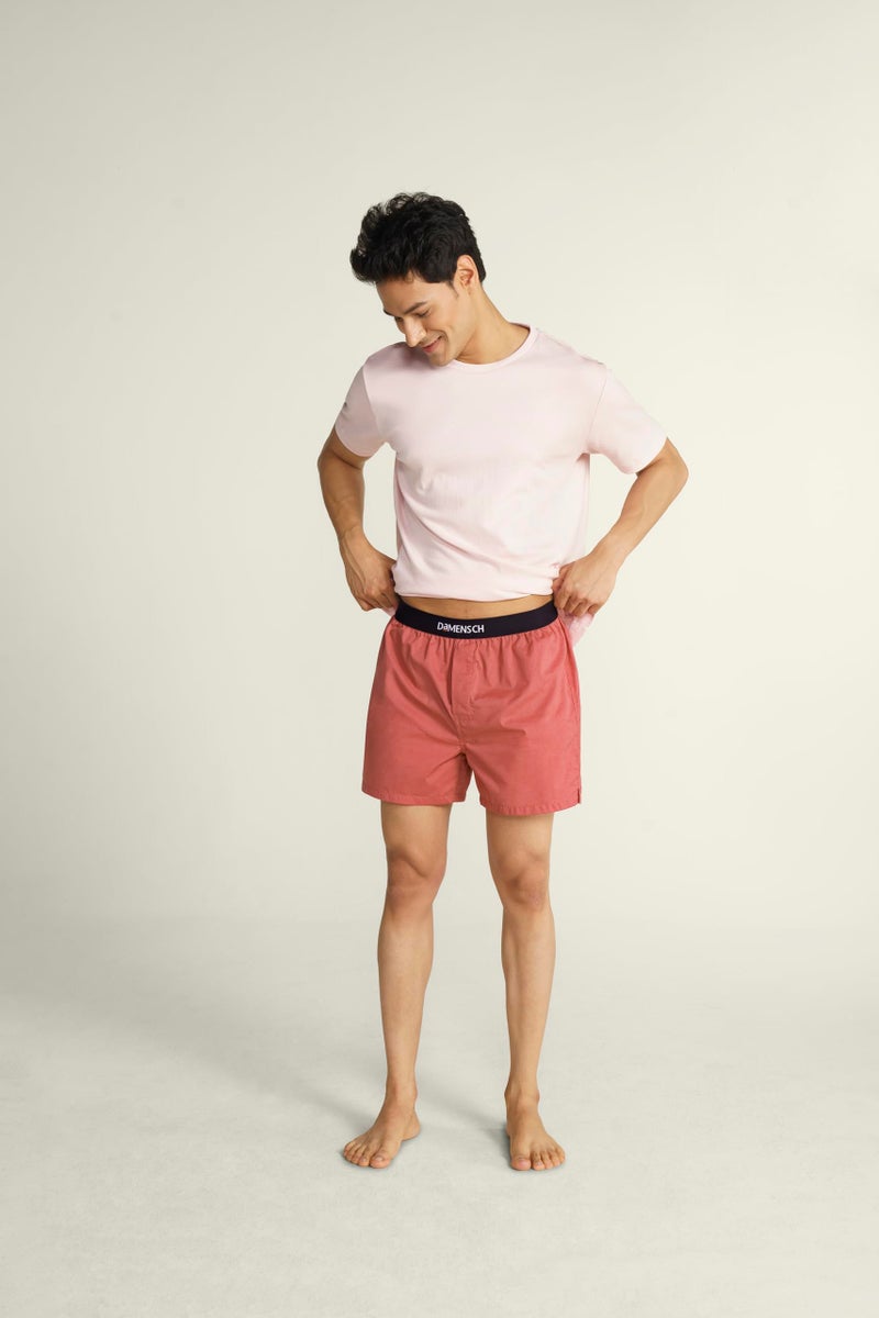 DAMENSCH BREEEZE Men's Ultralight Cotton Inner Boxers-Pack of 1-Dusty Red-Medium - Image 3