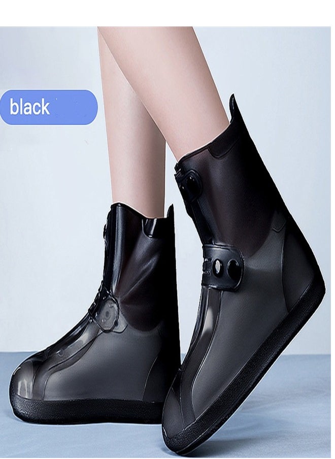 Loquat Children's Mid Tube Rain Boots  Black  - Image 2