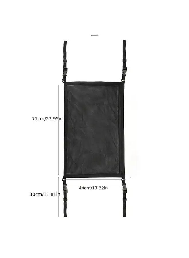 Black Universal Roof Storage Net 2PCS Breathable Mesh Ceiling Bags for SUV - Image 2