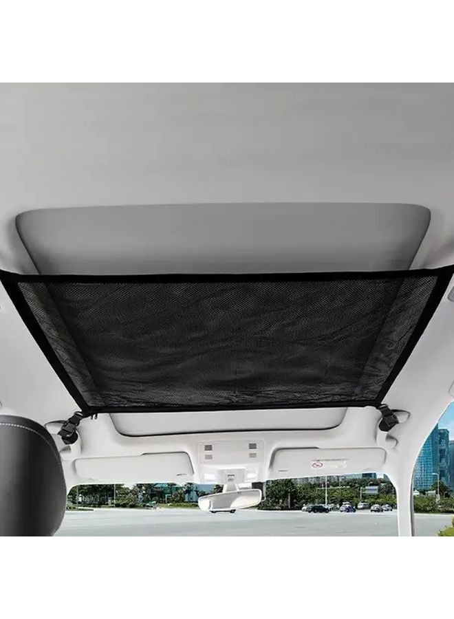 Black Universal Roof Storage Net 2PCS Breathable Mesh Ceiling Bags for SUV - Image 3