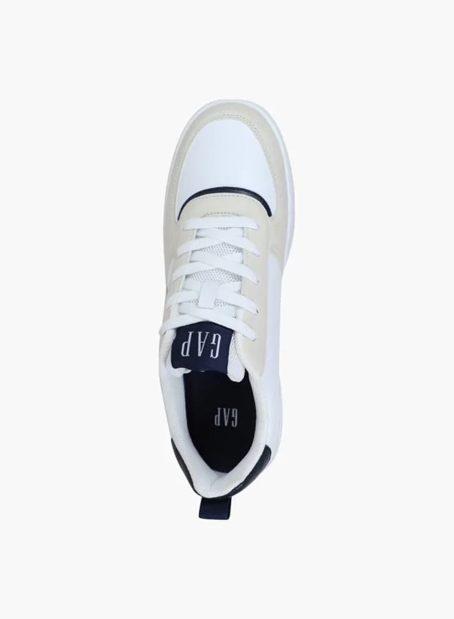 GAP Men's Panelled Sneakers with Lace-Up Closure - BOSTON III