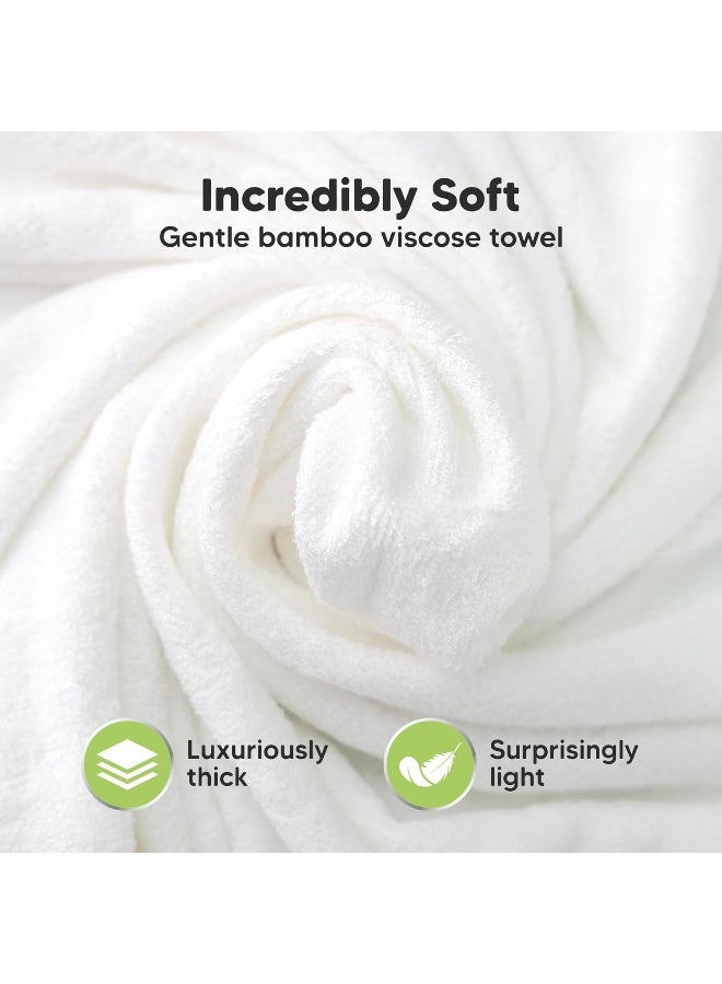 KeaBabies Hooded Baby Towel for Newborn - Viscose Derived from Bamboo Large Baby Bath Towels with Hood for Boys, Girls, Toddler, Extra Absorbent & Soft Newborn Bath Essentials (Wildflowers, Regular) - Image 2