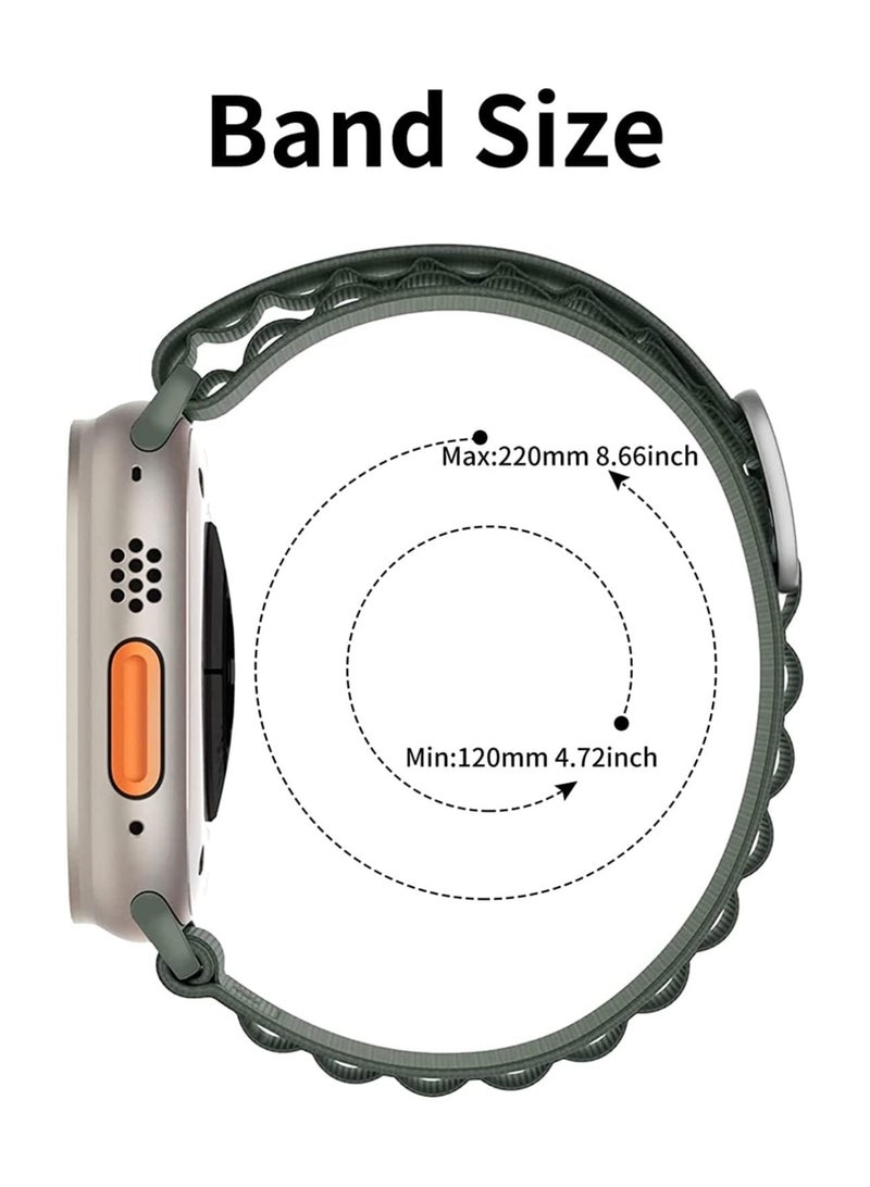 ELTRAZONE Watch Band Ultra Strap 42mm 44mm 45mm 49mm Alpine Loop Nylon Replacement Bands with Adjustable Sport Titanium G-hook Braided Straps for iWatch Ultra Series 8 7 SE 6 5 4 3 2 1 - Image 3