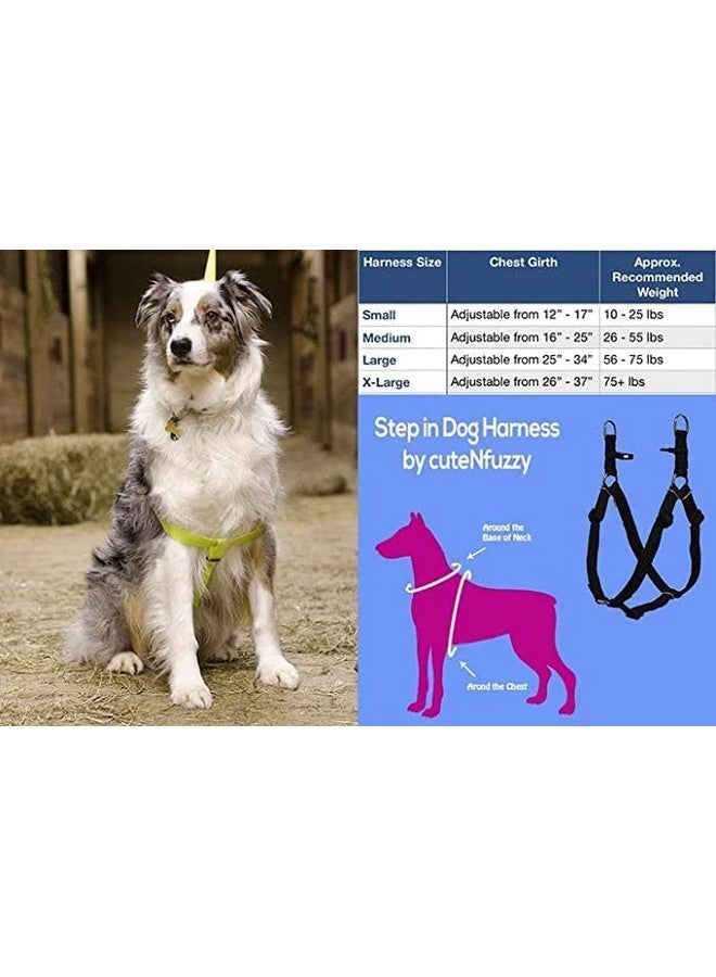 Soft Adjustable Bone/Paw Printed Nylon Padded Vest Harness And Long Handle Leash Ideal For Outdoor Walking/Training Dogs And Puppies (Blue) - Image 5