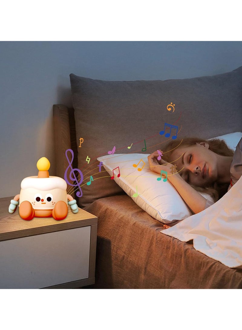 CMGTYYD Birthday Cake Night Light - Music Box Soft Touch Nursery Night Lamp in Birthday Cake Shape | Phone Holder & Music Function, Birthday Decorations for Daughter, Girl, Sister - Image 2