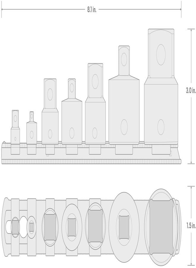 TEKTON 1/4, 3/8, 1/2, 3/4 Inch Adapter/Reducer Set | SHA99119 - Image 4