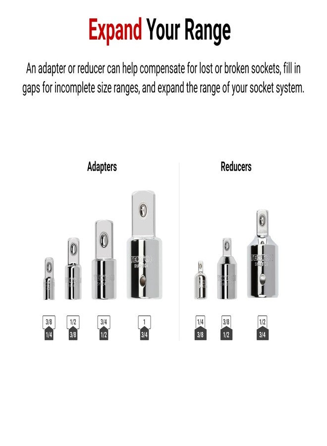 TEKTON 1/4, 3/8, 1/2, 3/4 Inch Adapter/Reducer Set | SHA99119 - Image 2