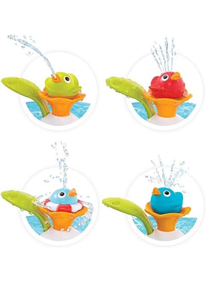 يوكيدو لعبة سباق البط لحمام الطفل، نافورة المياه وأربعة بط سحري للسباق من أجل التطوير الحسي لوقت الاستحمام، متعة وقت الاستحمام لعمر 6 أشهر فما فوق - Image 4