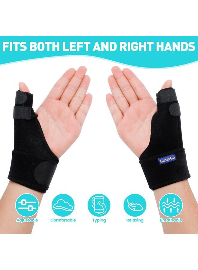 GenetGo Trigger Thumb Splint - Thumb Spica Support Brace Stabilizer for Pain, Sprains, Arthritis, Tendonitis (Right Hand or Left Hand) (Black) - Image 4