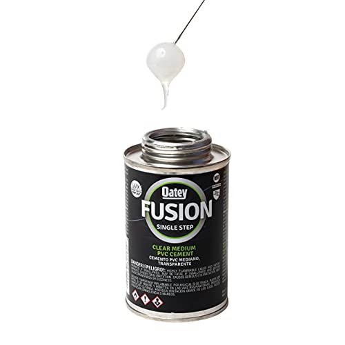 Oatey 32192 Fusion One-Step Self-Priming Medium-Bodied PVC Cement, 10 oz, Clear - Image 2