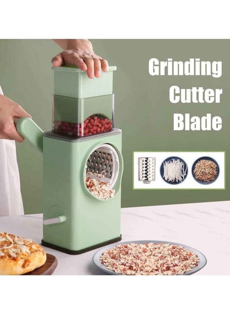 Generic - Rotary Cheese Grater Kitchen Rotary Mandoline Slicer Shredder For Vegetables 3 in 1 Stainless Steel Vegetable Chopper And Cutter - Image 1