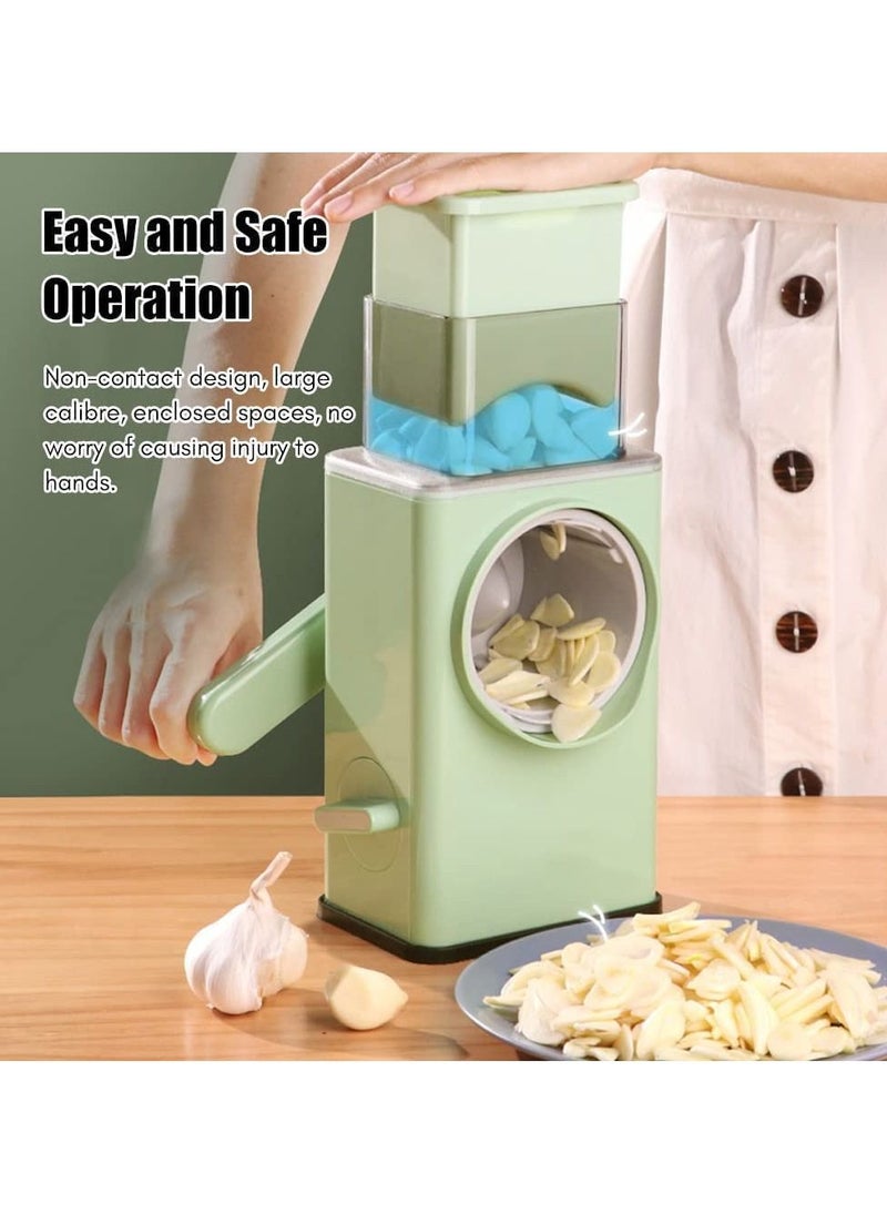 Generic - Rotary Cheese Grater Kitchen Rotary Mandoline Slicer Shredder For Vegetables 3 in 1 Stainless Steel Vegetable Chopper And Cutter - Image 1