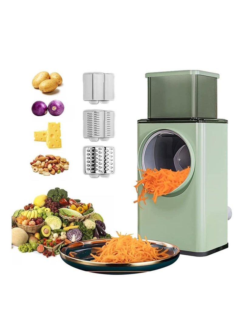 Generic - Rotary Cheese Grater Kitchen Rotary Mandoline Slicer Shredder For Vegetables 3 in 1 Stainless Steel Vegetable Chopper And Cutter - Image 1