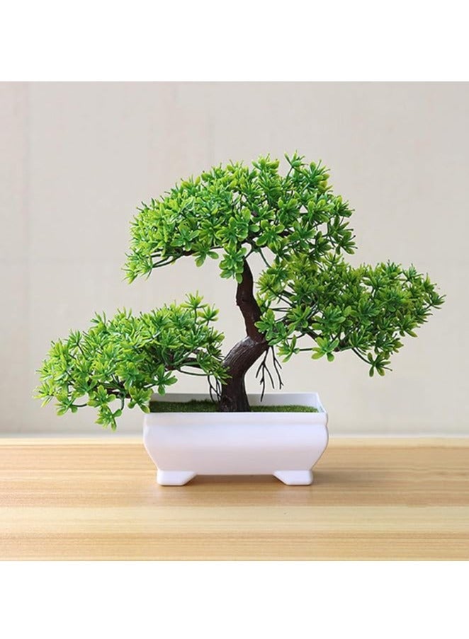 Generic Mini Artificial Bonsai Tree Plants，Simulation Pine Tree Potted Plant, Artificial Flowers Fake Potted Plants Ornaments,Creative Simulation Bonsai Pot Home Decor for Home Office  - Image 2