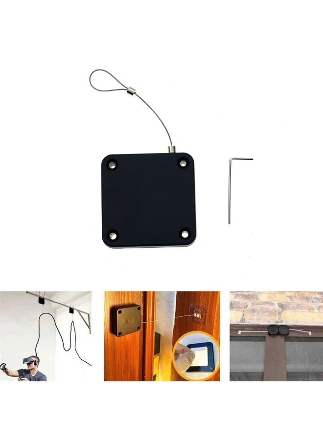 No Drill Anti-Theft and Anti-Loss Steel Wire Rope Lock, Auto Retractable Security Reel, Durable Portable Cable Lock for Home, Office, Bike, and Outdoor Use - Image 2