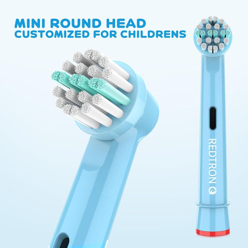 REDTRON - Children's Electric Toothbrush Heads Compatible with Oral B, Soft Bristles Children's Toothbrush Heads, Children's Replacement Toothbrush Head for Sensitive Teeth and Gums (Pack of 8) - Image 4