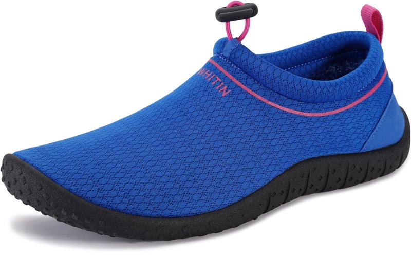 WHITIN Water Shoes for Women Quick Dry Swim Barefoot Aqua Socks Beach Minimalist Size 9 Comfort Surfing Athletic Boating Running River Sneaker Blue 40 - Image 1