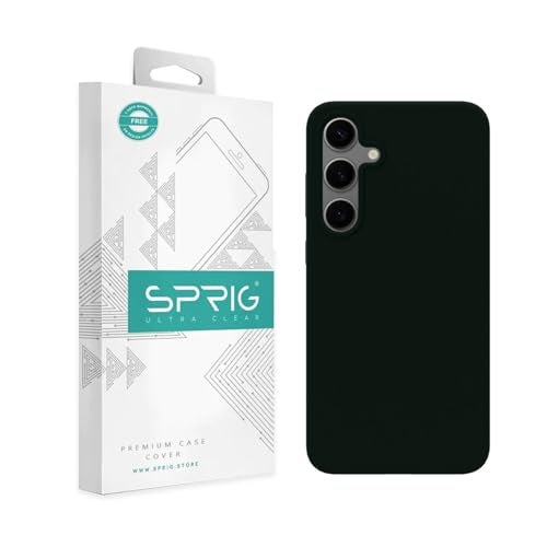 SPRIG Compatible with Samsung Galaxy S24 Premium SilkTone Back Cover Drop Tested Shock Proof Mobile Case for Men, Women, Boys and Girls with Camera Protection (Dark Green) - Image 1
