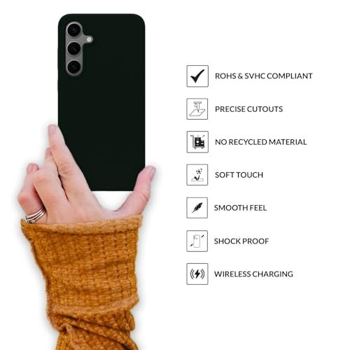 SPRIG Compatible with Samsung Galaxy S24 Premium SilkTone Back Cover Drop Tested Shock Proof Mobile Case for Men, Women, Boys and Girls with Camera Protection (Dark Green) - Image 4