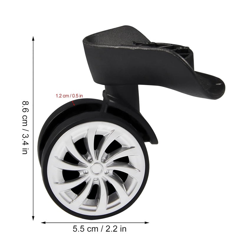 klarako Universal Luggage Wheel, Wheel Replacement Luggage Travel Suitcase Wheels, Caster Wheel Replacement Travel Suitcase Wheel, Plastic - Image 5