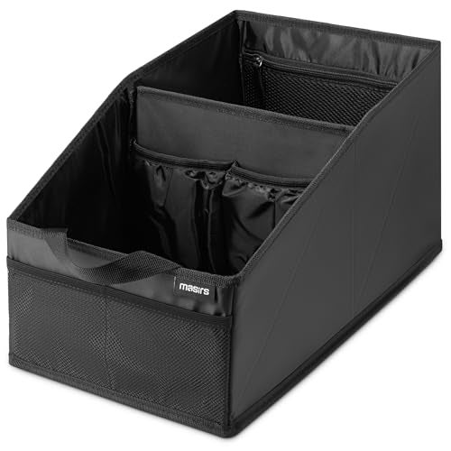 Handy Laundry Fold-Away Car Trunk Organizer – Non-Slip Securing Fasteners – 22 x 10 x 11 Inches – Prevents Shifting and Rolling (Black) - Image 3