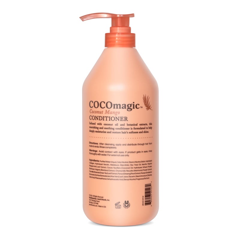 Cocomagic Coconut Mango Nourishing Conditioner | Coconut Oil and Botanical Extracts | Deeply Hydrates and Restores Shine | Paraben Free, Made in USA (32 Fl Oz) - Image 1
