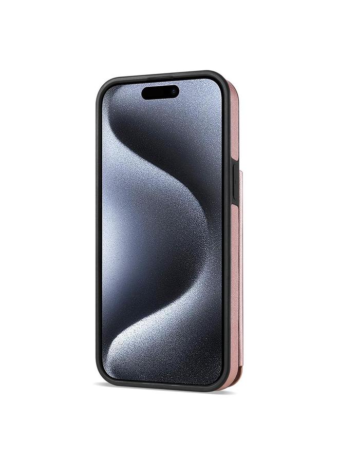 S-TOP Case For iPhone 15 Plus Rhombic Dual Buckle Card Slots Phone Case with Lanyard - Image 3