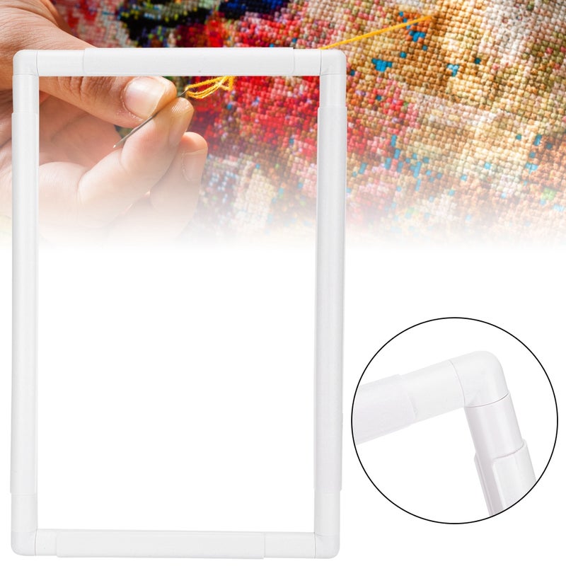 Square Shape Embroidery Frame DIY Hoop Cross Stitch Craft Tool Handhold Rectangle Sewing Supplies6 x 6in - Image 1