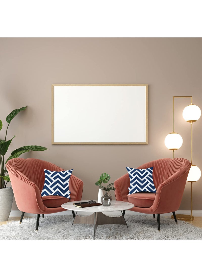 A&A Fabrics 16 Inch Cushion Cover Enhance Your Home Dcor with Stylish and Comfortable Throw Pillow Covers 16x16 Blue Chevron 1 Cushion Cover 16 x 16 Set of 3  - Image 5
