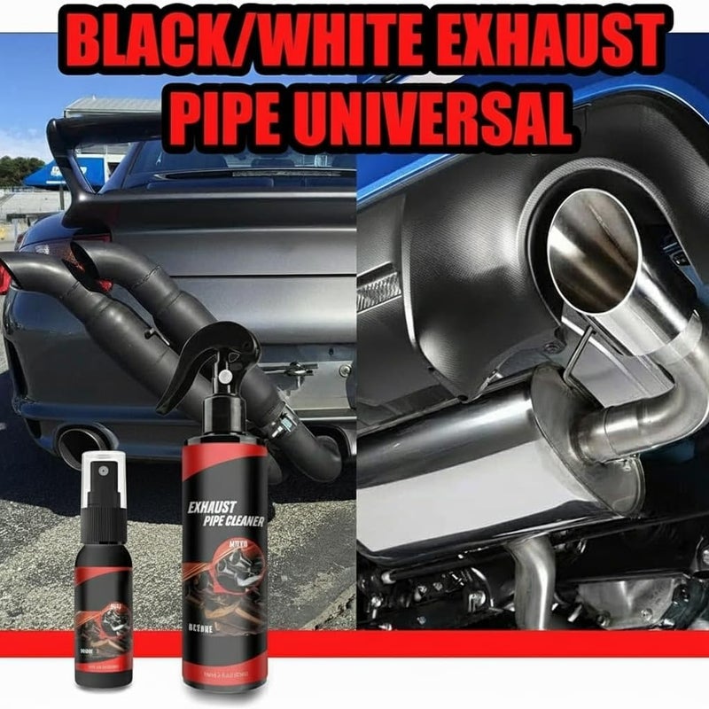 Rust Removal and Car Cleaning Kit, Metal Surface Rust Remover Spray, Car Exhaust Pipe Cleaner and Maintenance Set with Brush, Gloves, Towel, Sponge for Cars and Motorcycles - Image 2