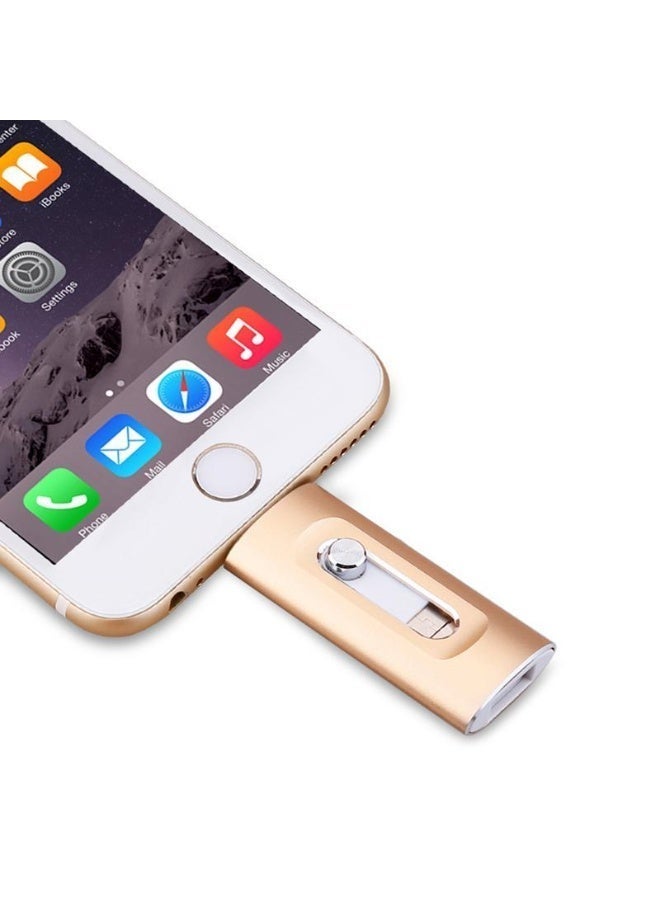 محرك أقراص فلاش محمول 3 في 1 بسعة 128 جيجابايت، تخزين ذاكرة USB 3.0 عالي السرعة، محرك أقراص فلاش OTG مع محول Type-C مجاني للهواتف/الكمبيوتر الشخصي والأجهزة الأخرى التي تعمل بنظام Android، وحدة تخزين خارجية، محرك أقراص فلاش USB محمول - Image 3