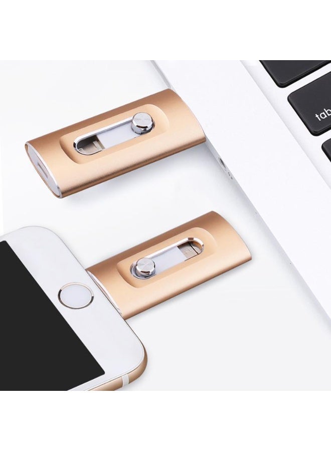 محرك أقراص فلاش محمول 3 في 1 بسعة 128 جيجابايت، تخزين ذاكرة USB 3.0 عالي السرعة، محرك أقراص فلاش OTG مع محول Type-C مجاني للهواتف/الكمبيوتر الشخصي والأجهزة الأخرى التي تعمل بنظام Android، وحدة تخزين خارجية، محرك أقراص فلاش USB محمول - Image 2