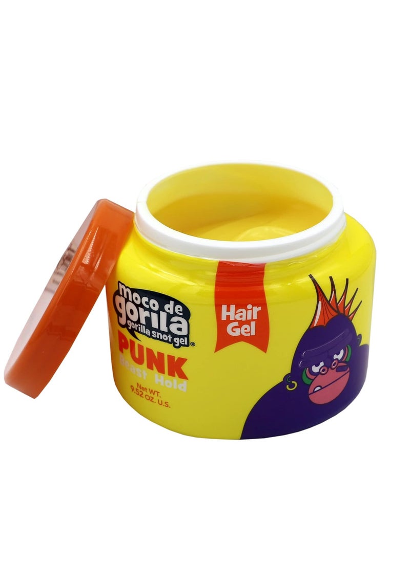 Moco de Gorila Punk, Hair Styling Gel, Gives your Hairstyle a Long-Lasting Effect, Reactivate with Water, High Fixation, 3-Pack of 9.52 Oz Each, 3 Jars