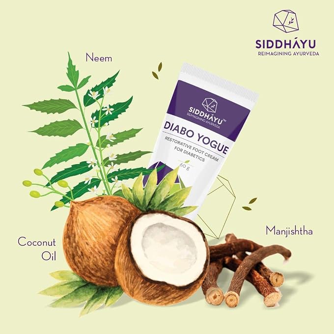 SIDDHAYU Diabo Yogue | Foot Cream for Diabetic | Diabetes Foot Cream | 60Gm X 2 - (Pack of 2)- with Legacy of 100 years - Image 2