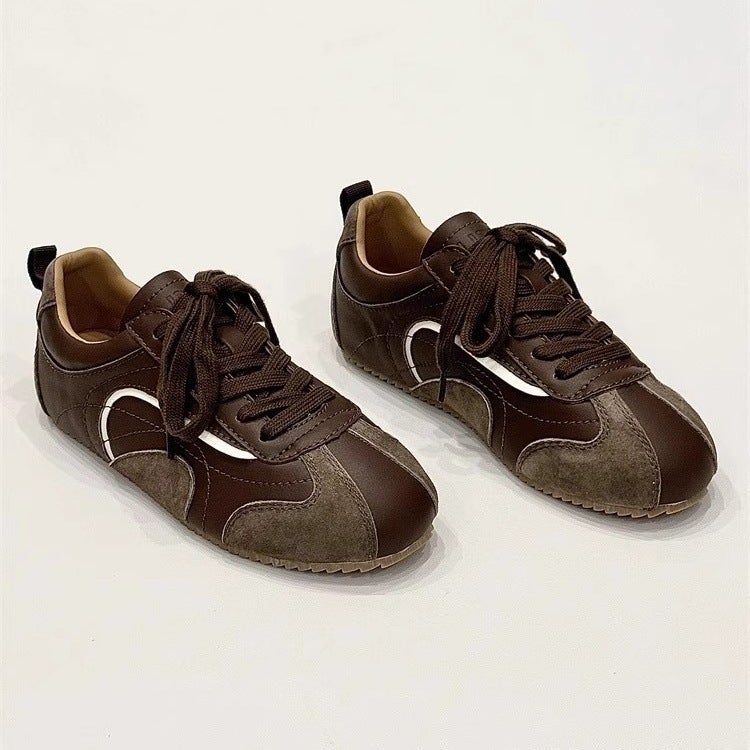 Women's Soft Leather Casual Retro Sneakers - Image 4