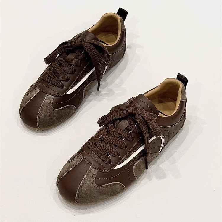 Women's Soft Leather Casual Retro Sneakers - Image 2