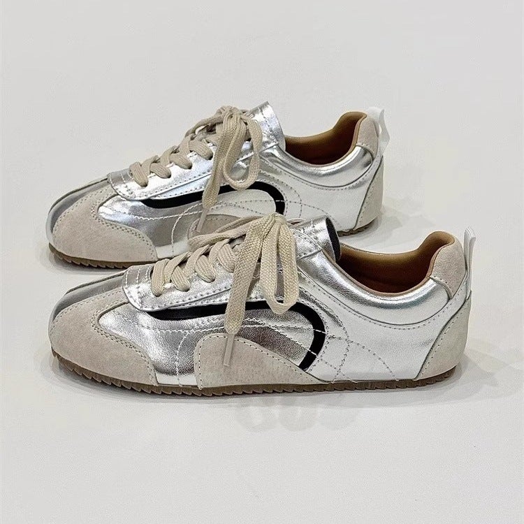 Women's Soft Leather Casual Retro Sneakers - Image 1