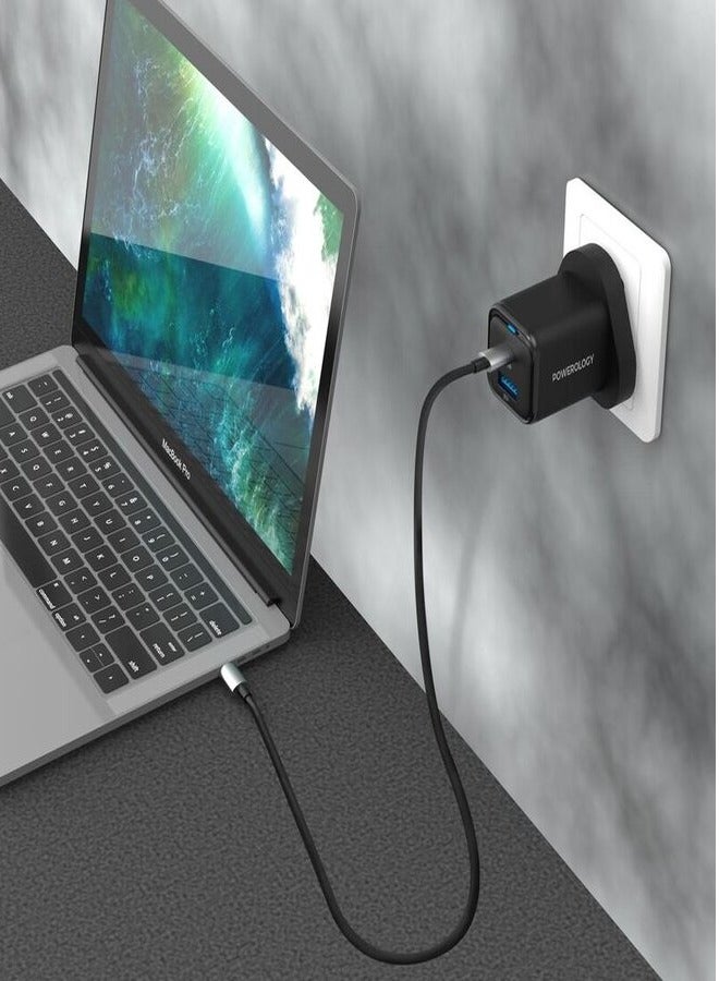 باور شاحن باور لوجي بقوة 35W PD فائق السرعة  مع كابل تايسبي لايتنينغ بطول 1.2 متر - Image 3