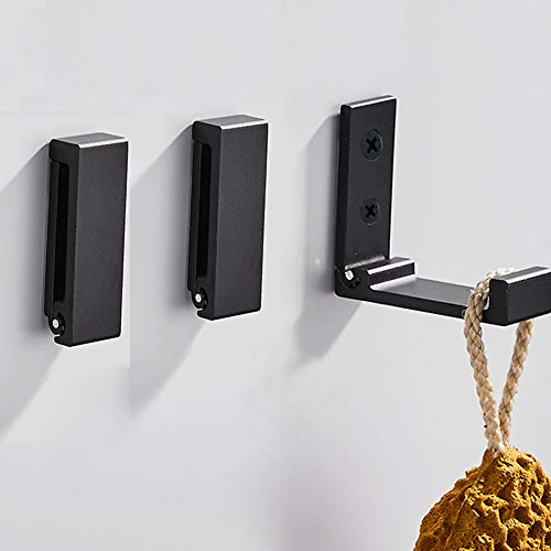 ZEYU Folding Coat Hooks, 5Pcs Wall Hooks for Hanging Coat Towel Hooks Hardware Heavy Duty Aluminum Alloy Headphone Holder No Rust Wall Mounted with Screws for Bags Fitness Equipment - Image 4