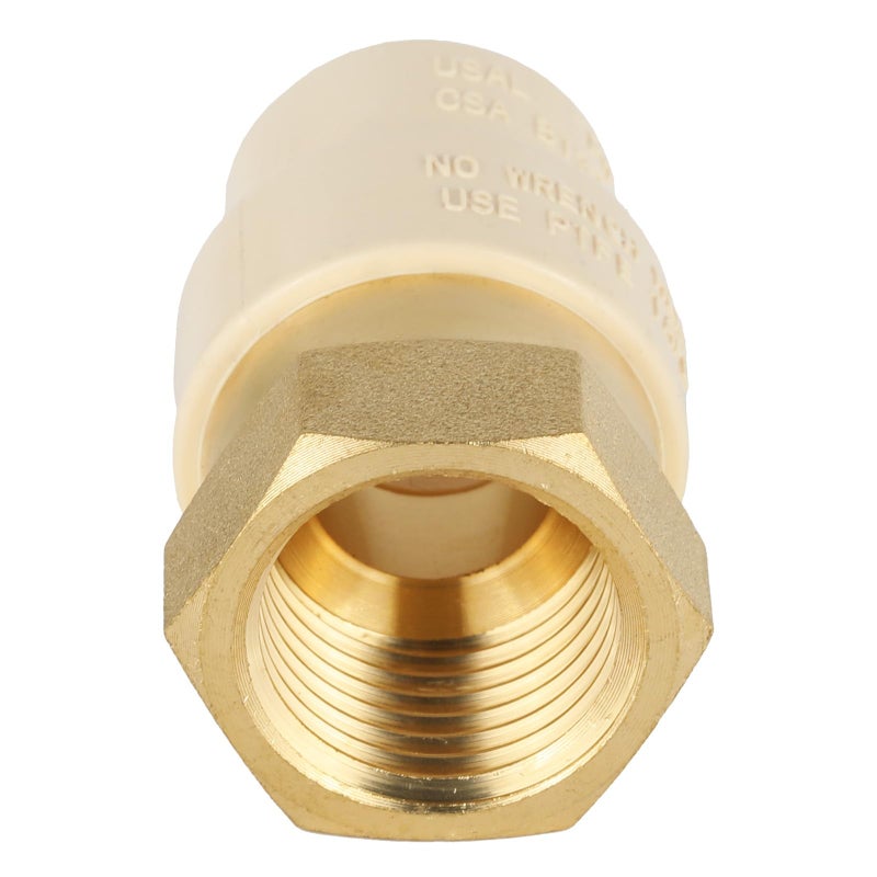 EFIELD Pack of 10 EFIELD 12CPVC X 12Female Thread NPT Transition CouplingBrass Adapter Pipe Fitting Female NPT x CPVCCPVC051510PCS - Image 2